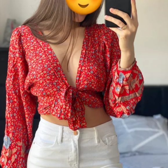 Boho Wrap Crop Top - Picture 6 of 6